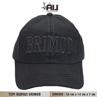 Topi kanvas Brimob Hitam| Baseball Topi Remaja Dewasa