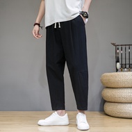 Japan original Japanese MUJI High-grade Tencel Linen Wide-leg Pants Womens Summer Thin New High-end 