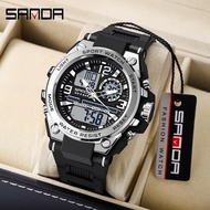 SANDA Multi-Function Waterproof Fashion LED Men's Watch 6024