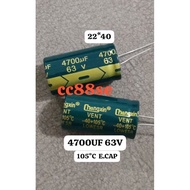 4700UF 63V ELECTROLYTIC CAPACITOR 105°C 22*40
