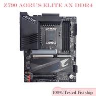 For Z790 AORUS ELITE AX DDR4 Motherboard 128GB HDMI M.2 LGA 1700 DDR4 ATX Z790 Tested Fully Work