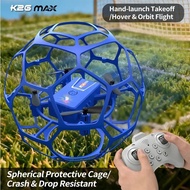 K26 Mini Drone for Kids-Hand Launch Air Soccer Toy 360° Full Protection No Remote Control Indoor Fly