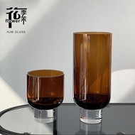 HJM-European Light Luxury Thickened High-Quality Glass Vase Home Living Room Model Room Dining Table
