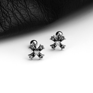 Cross Earrings Men Fashion Light Luxury Diamond Earrings Female Niche Design Earrings