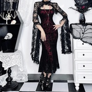 Retro Gothic Stand Collar Blouse Top for Women