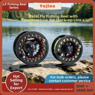 YUJINX Fly Reel Combo, Large Arbor Aluminum Fly Fishing Reel, Durable 3/4 5/6 WT Backing Leader WF F