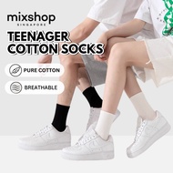 mixshop Unisex Teenager Socks, Cotton Socks, White Socks, Black Socks, Bone-free Socks