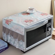 Universal Home Anti-dust Microwave Oven Cover Lace Anti-dust Cover Towel Microwave Oven Cover Korean Style Fabric Oven Cover Cover Oil-proof Cover Cloth