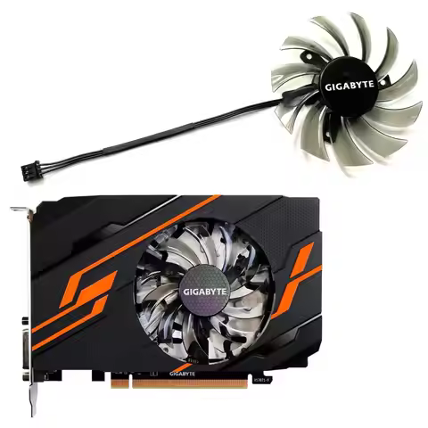 New T128010SM 3PIN DC 12V 0.2A GTX1030 GPU Cooler For Gigabyte GeForce GT 1030 2GB OC Graphics Card 