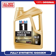(ALL NEW) Mobil 1 Triple Action Power+ 0W20 SP C5 GF-6A Advanced Fully Synthetic Engine Oil (4L) 0W-20