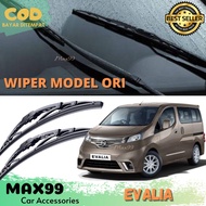 EVALIA CAR WIPER STAINLESS STEEL HANDLE 2 PCS ORIGINAL WIPER MODEL - MAX99