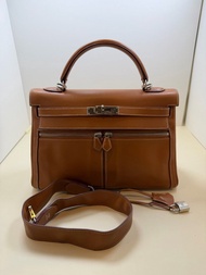 hermes 愛馬仕 框M  kelly32 Lakis金棕銀扣 Swift皮 鎖具 肩帶 齊全