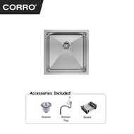 CORRO Stainless Steel Handmade Single Bowl Kitchen Sink CH 4545-30S