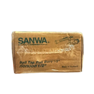 SANWA ก๊อกน้ำด้ามแดง 3/4 นิ้ว และ ขนาด 1/2นิ้ว (ยกกล่อง10ชิ้น)