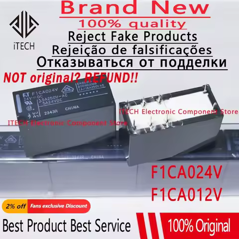 5-10PCS/Lot F1CA005V 、F1CA012V 、F1CA024V DIP-8 New Original Power Relay DPDT FTR-F1CA012V 、FTR-F1CA0
