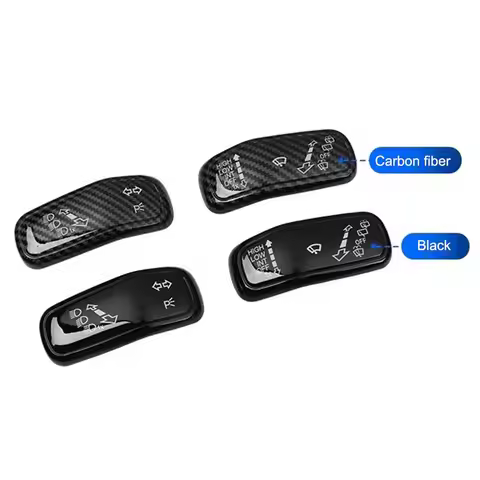2pcs Car Steering Wheel Headlight Switch Control Cover Wiper Switch Trim Turn Signal Switch Cover Fo