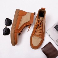 Men's genuine leather boots, canvas boots, casual shoes, branz