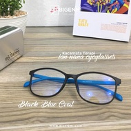 kacamata ion nano black blue oval Bigenmi original