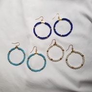 Big Hoop earrings Round brass colo