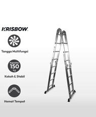 Krisbow Tangga Lipat 4 Meter Aluminium 4 x 4 Meter Multi Fungsi