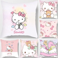 [Double-sided Printed ]Hello Kitty Sanrio Cute pillow case Sarung bantal Polyester Cartoon Throw Pillow Cases Car Cushion Cover Sofa Home Decoration Square pillow