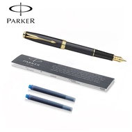 Parker Sonnet Fountain Pen &amp; QUINK Ink Refill Cartridges, Fine Nib with Black Ink Refill, Matte Black Lacquer Gold Trim