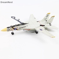 [DreamNest] 1:72 Scale F-14 Tomcat Fighter Jet Model - White & ck ABS Plastic Aircraft With Detailed