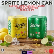 Sprite Lime Lemon/ Lemon Plus (Lemon+) Zero Sugar Can [4'S x 320ml] Assorted