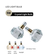 LED LIGHT BULB MENTOL KRISTAL 5W CRYSTAL LIGHT BULB E27 HOLDER 3C - WARM / COOL / DAYLIGHT