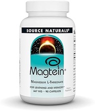 Source Naturals Magtein Magnesium L-Threonate 667mg Supports Focus, Mood, Healthy Memory, Cognitive 
