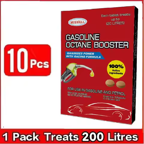 Octane Booster Maximum Strength Power MPG Booster Faster Acceleration Fuel Saving Removes Knocks and