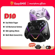 EasySMX D10 Bluetooth Mechanical Controller Wireless Gamepad For PC/Switch/Phone/Steam, TMR Sticks J