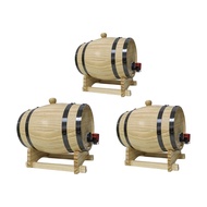 [svzfjuv] Whiskey Barrel Dispenser 1L/1.5L/3L, Durable Oak Aging Barrel with Stand