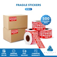 Fragile Stickers - Handle With Care, Labels for Parcel, Cargo, Carton Boxes, Bubble Wrap