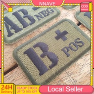 New Army Green Tactical Patches Badge 3D Embroidery Tactical Patches Blood Type Patch A+ B+ AB+ O+ m