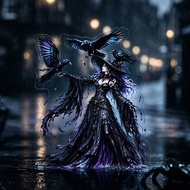 Beautiful Day Dance with Darkness Series Character Theme PET Sticker Pack Dark Theme European Materi