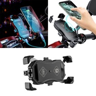 Waterproof 12V Motorcycle QC3.0 USB 15W Qi Wireless Charger Mount Holder Stand for iphone 3.5-6.5 in