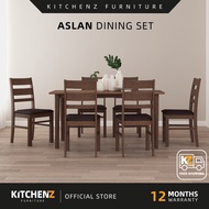 [FREE Shipping] KitchenZ Modern Dining Solid Wood Porcelain Dining Table Set 4 Seater or 6 Seater