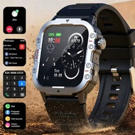 Rugged Smart Watch Men's Outdoor Watch LED Flashlight HD Touch Screen Voice Bluetooth Call Smartwatc