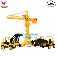 MT22 CONSTRUCTION CHILDREN'S TOY COMPLETE CONSTRUCTION SET WITH 4 CARS AND HEAVY EQUIPMENT