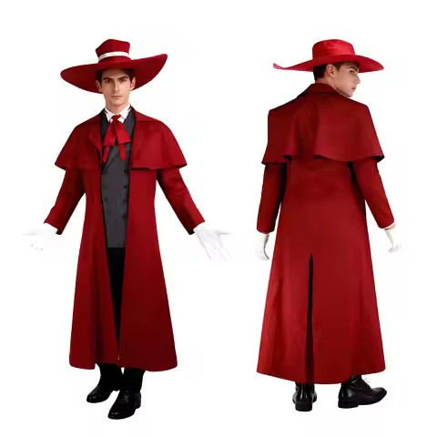 Anime Hellsings Alucard Cosplay Uniform Roya Knights Alucard Van Vampire Hat Costume Halloween Carni