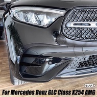 Gloss Black Car Front Bumper Splitter Side Spoiler Air Vent Trim for Mercedes Benz GLC Class X254 GL