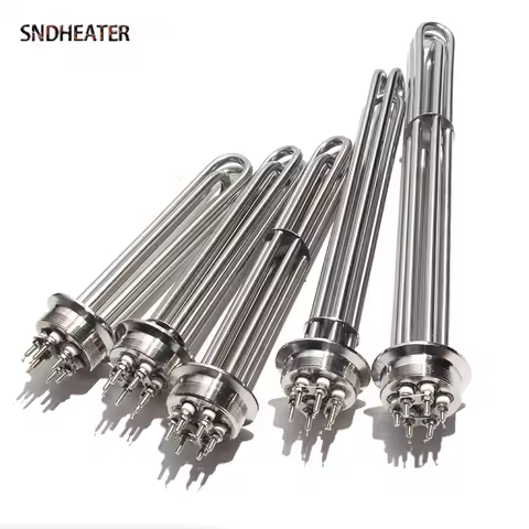 SNDHEATER 2" Tri Clamp Water Heating Element 220V Flange Tubular Electric Heater TEN 304SUS 3KW/4.5K