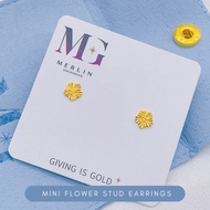 Merlin Goldsmith 22K 916 Gold Mini Flower Stud Earrings