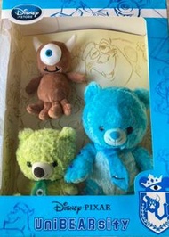 Disney Unibearsity 怪獸公司 monster inc Soda, Melon  and Little Mikey 公仔 盒裝 （日版）(全新未開封）