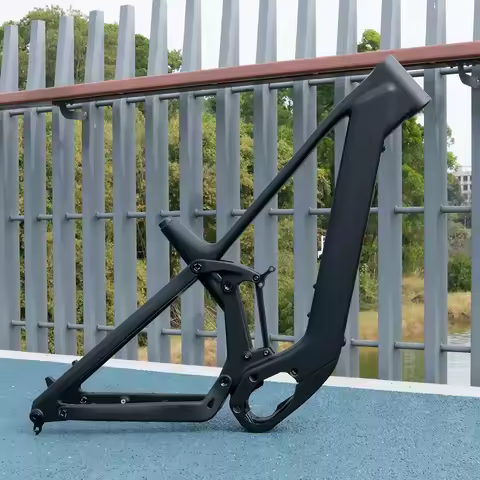 TWITTER carbon fiber soft tail electric assisted mountain bike frame with eight sided mid mounted mo