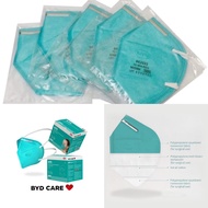 [🇸🇬 STOCK ] Authentic BYD Care N95, 25 pieces Particulate Respirator Face Mask Single Use (NIOSH Approved Model)