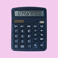 taobaoเครื่องคิดเลข เครื่องคิดเลข12หลัก 2in1 สีพาสเทล สีดำ/สีชมพู ใช้ถ่านหรือแสงก็ได้ เครื่องคิดเลขปุ่มใหญ่ จอใหญ่ 12Digits Calculator
