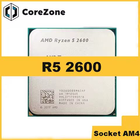 Ryzen 5 R5 2600 3.4GHz 6-Core 12-Core CPU Processor Socket AM4