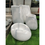 REX FP34 Fiberglass Tall Flower Pot Pasu Bunga Garden Taman Plant Pokok Fiber Square Indoor Outdoor 